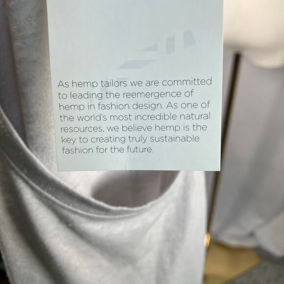 New Hoodlamb by Hemp Tailor Grey Open Back Short Sleeve Top Womens medium - Picture 4 of 14